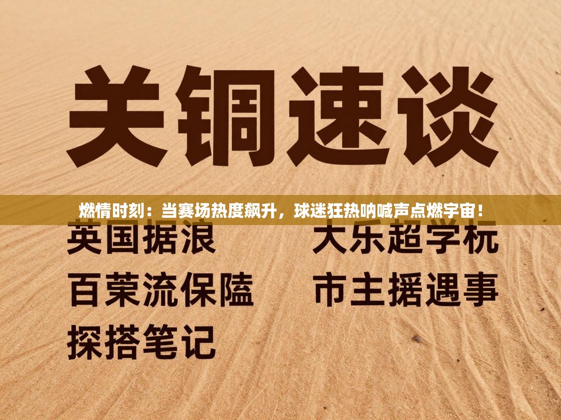 燃情时刻：当赛场热度飙升，球迷狂热呐喊声点燃宇宙！  第2张